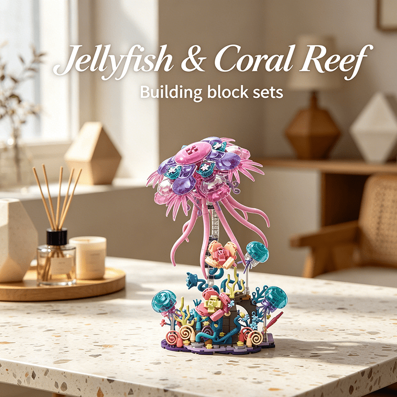 526+Pcs Jellyfish And Coral Reef Building Blocks Set